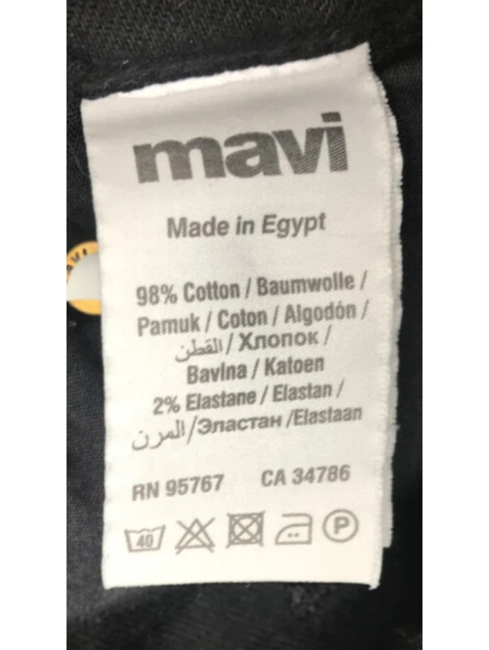 Mavi Jeans Mens 31x30 Black Jake Slim Straight Premium Dark Wash Stretch Denim